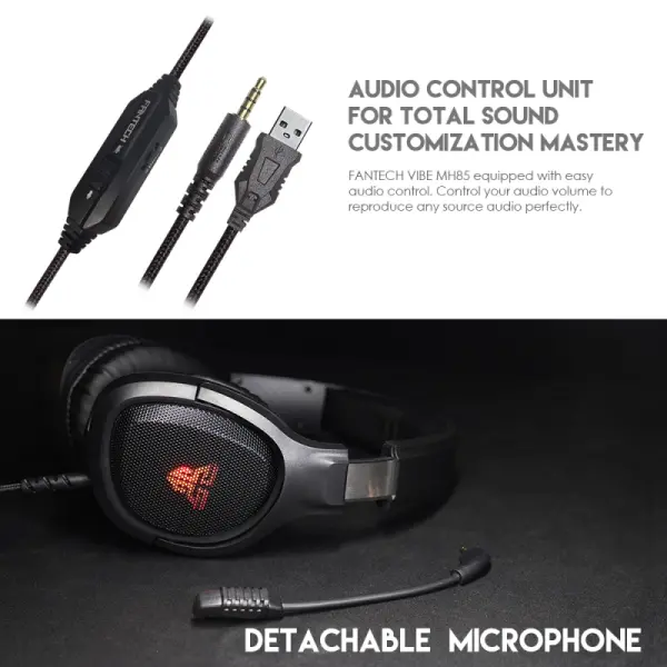 Slusalice Gaming Fantech MH85 Vibe crne