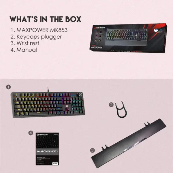 Tastatura Mehanicka Gaming Fantech MK853 RGB Maxpower (red switch) Sakura