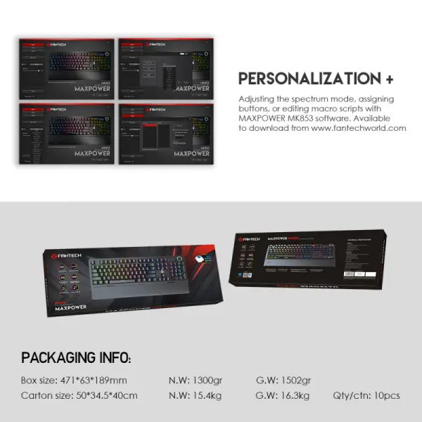 Tastatura Mehanicka Gaming Fantech MK853 RGB Maxpower (red switch) Sakura