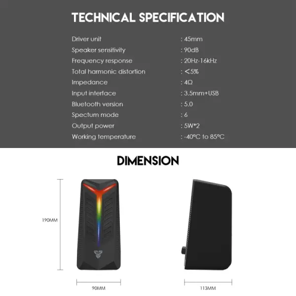Laptop zvucnici Fantech GS301 Trifecta crni