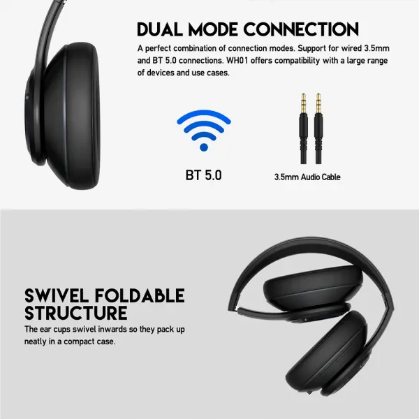 Bluetooth slusalice Fantech WH01 crne