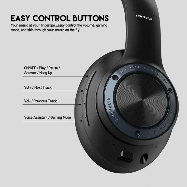 Bluetooth slusalice Fantech WH01 crne