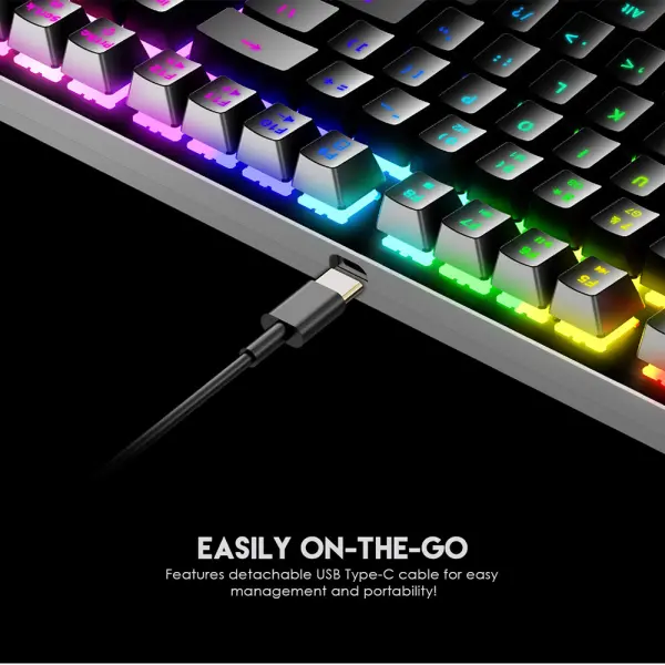 Tastatura Mehanicka Gaming Fantech MK856 RGB Maxfit 87 crna (Blue switch)
