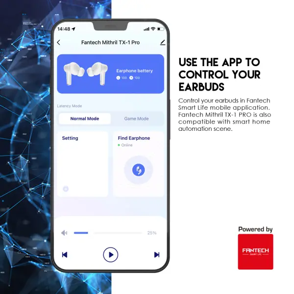 Bluetooth slusalice Fantech TX-1 Pro Mithril crne