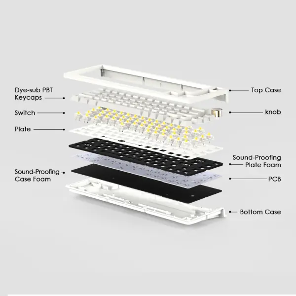 Tastatura Mehanicka Gaming Fantech MK858 RGB Maxfit67 Space Edition (yellow switch)