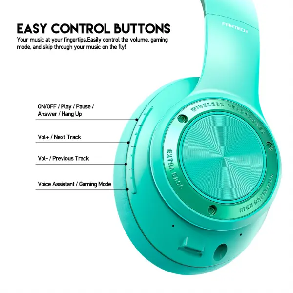 Bluetooth slusalice Fantech WH01 Mint Edition
