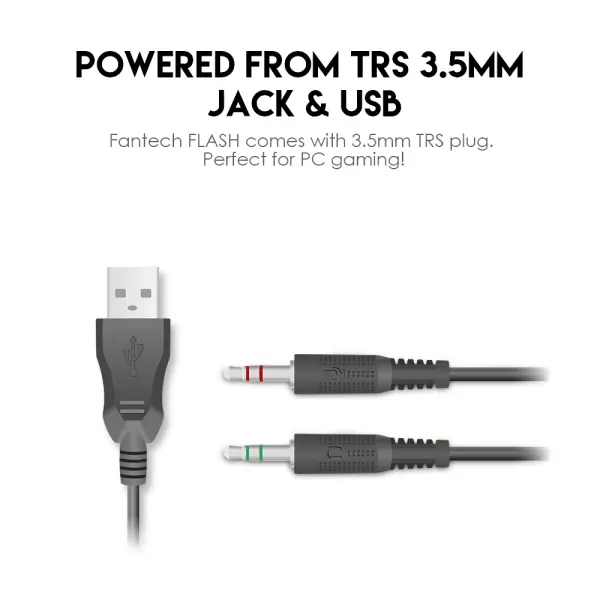 Slusalice Gaming Fantech HQ53 Flash crne