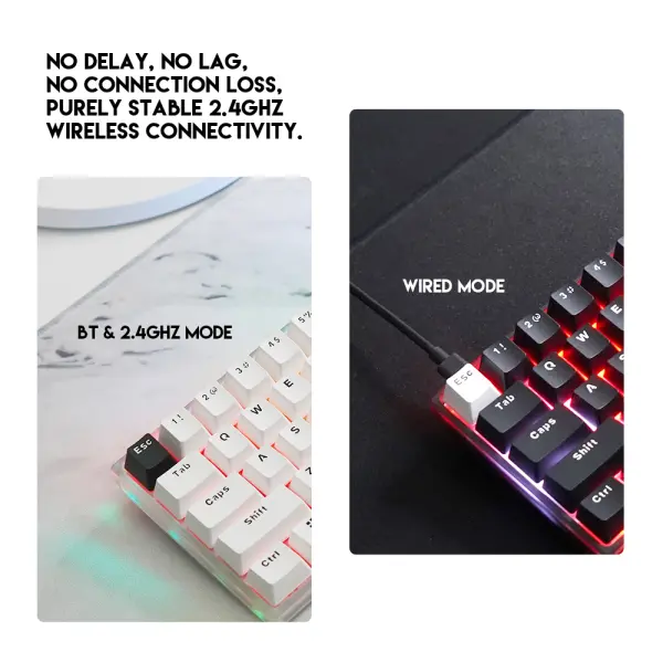Tastatura Mehanicka Gaming Fantech MK857 RGB Maxfit61 FROST Wireless Space Edition (Red switch)