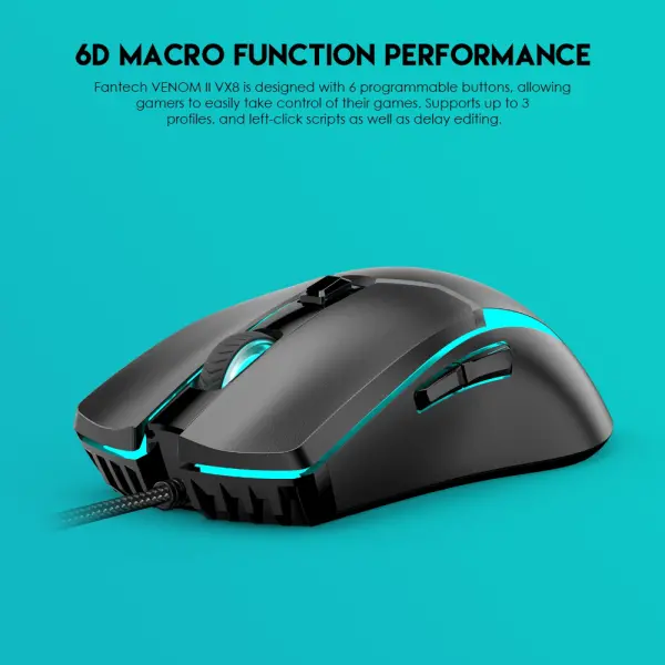 Mis Gaming Fantech VX8 Venom II crni
