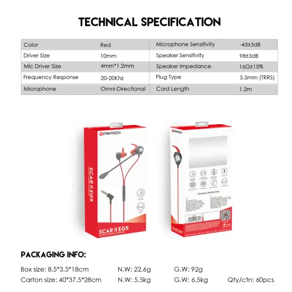 Slusalice Gaming Fantech EG5 Scar II