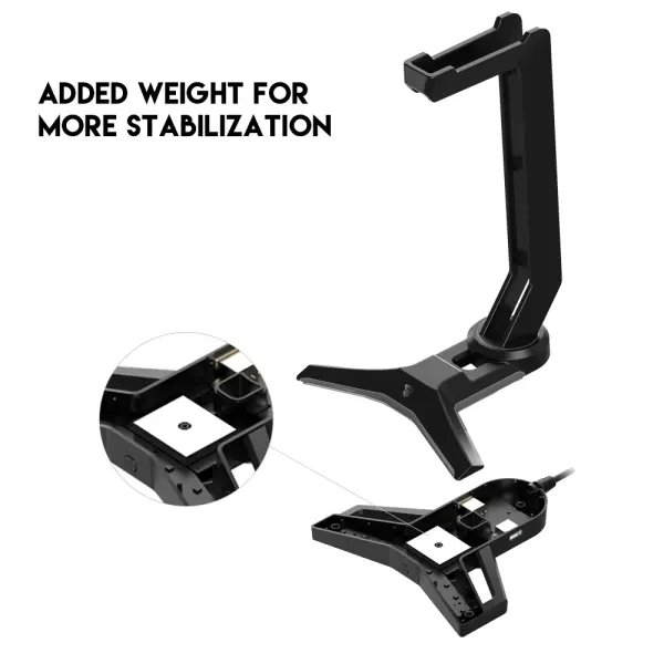 Stalak za slusalice Fantech AC304 Pro Tower II RGB crni