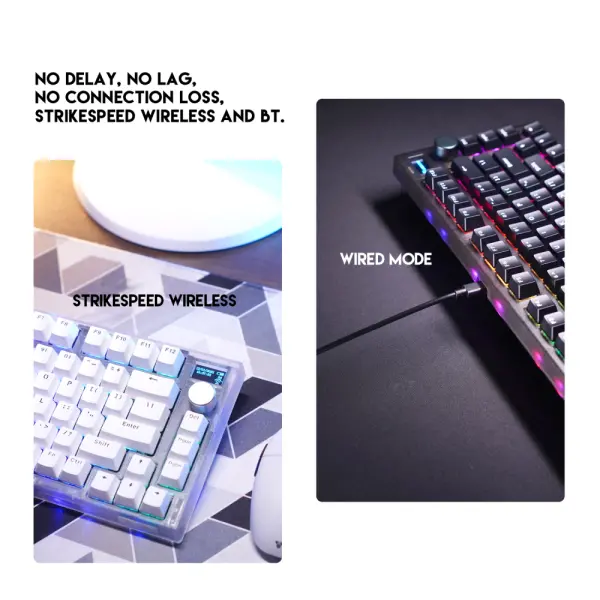 Tastatura Mehanicka Gaming Fantech MK910 RGB ABS Maxfit81 Frost Wireless crna (blue switch)