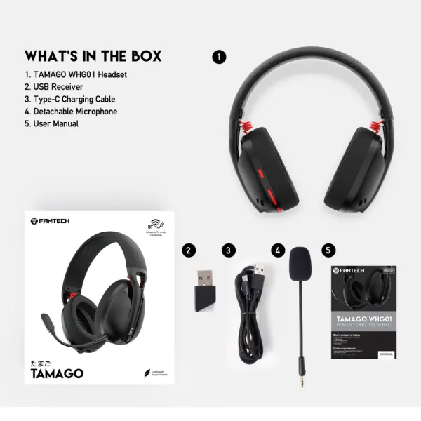 Bluetooth slusalice Fantech WHG01 Tamago Space Edition