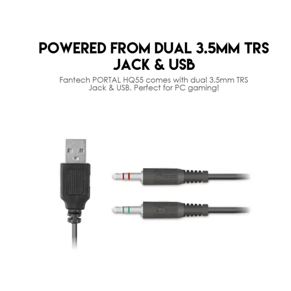 Slusalice Gaming Fantech HQ55 Portal crne