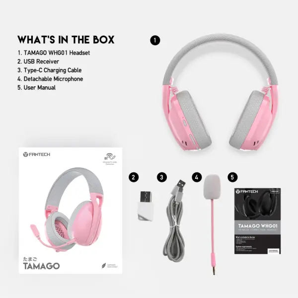 Bluetooth slusalice Fantech WHG01 Tamago Sakura