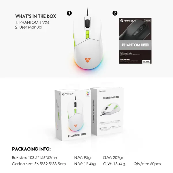 Mis Gaming Fantech VX6 Phantom II Space Edition