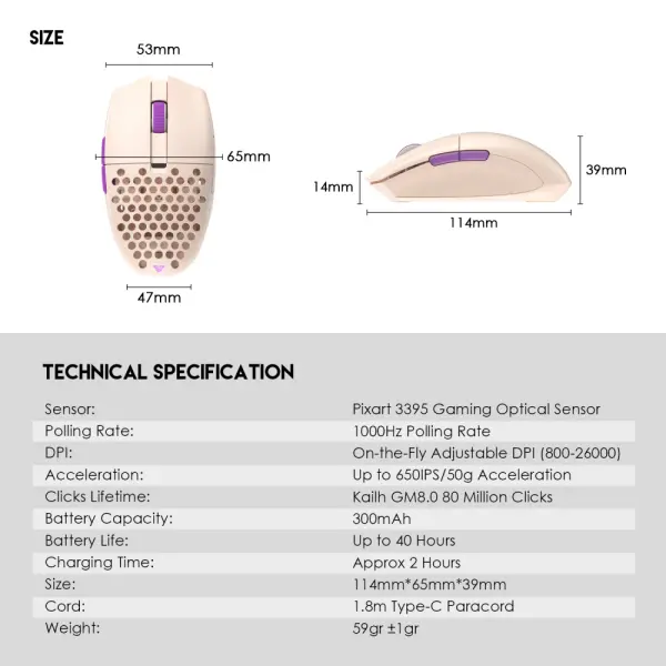 Mis Wireless Gaming Fantech XD7 Aria bez