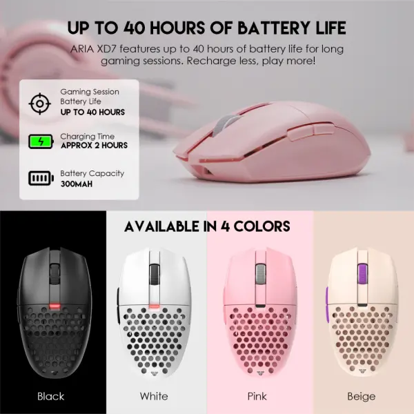 Mis Wireless Gaming Fantech XD7 Aria Sakura
