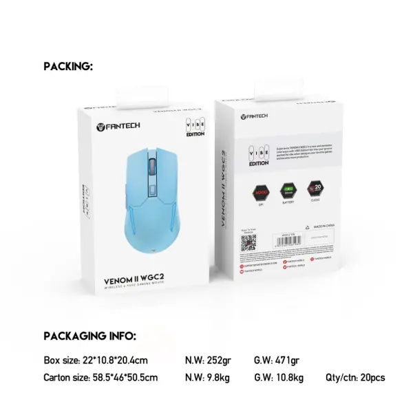 Mis Wireless Gaming Fantech WGC2 Venom II plavi