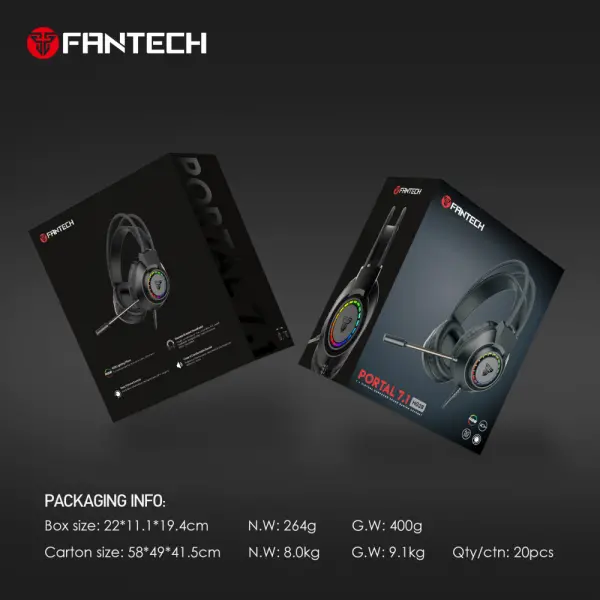 Slusalice Gaming Fantech HG28 Portal 7.1 crne