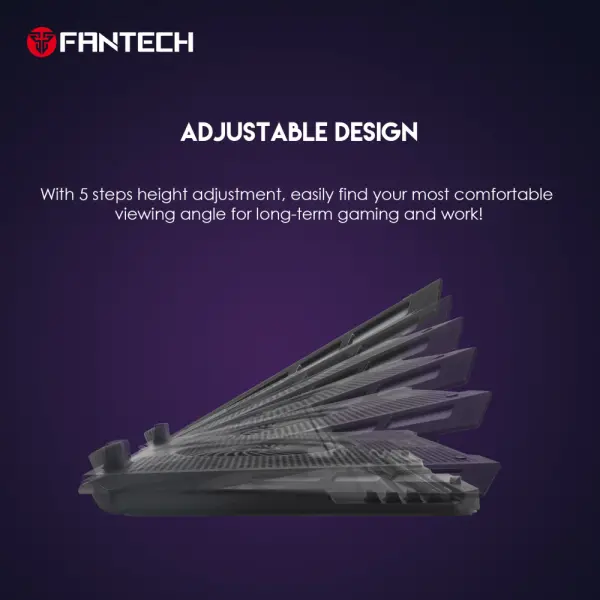 Laptop Cooler Fantech NC20 RGB crni