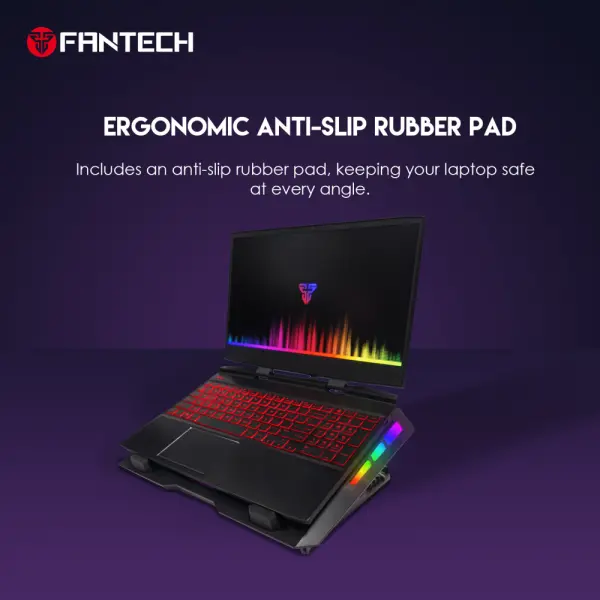 Laptop Cooler Fantech NC20 RGB crni