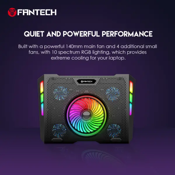 Laptop Cooler Fantech NC20 RGB crni