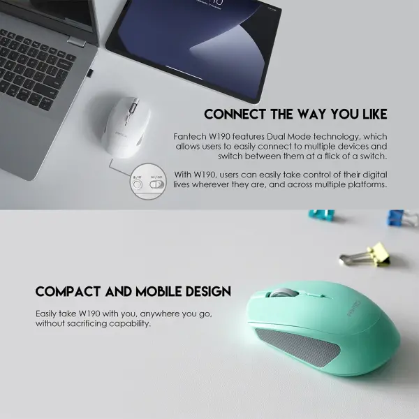 Kancelarijski Wireless mis Fantech W190 beli