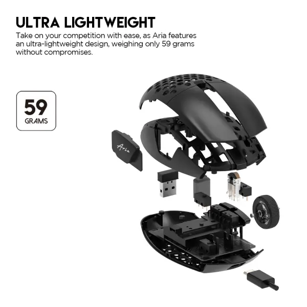 Mis Wireless Gaming Fantech XD7 Aria crni