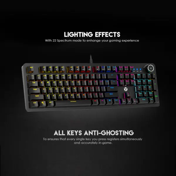 Tastatura Mehanicka Gaming Fantech MK853 RGB Maxpower crna (Blue switch)