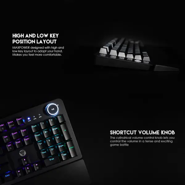Tastatura Mehanicka Gaming Fantech MK853 RGB Maxpower crna (Blue switch)