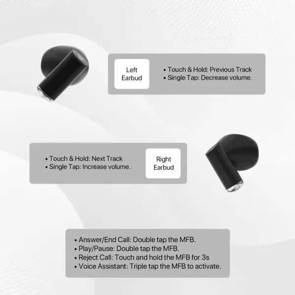 Bluetooth slusalice Fantech TX1 Lite Mithril bez