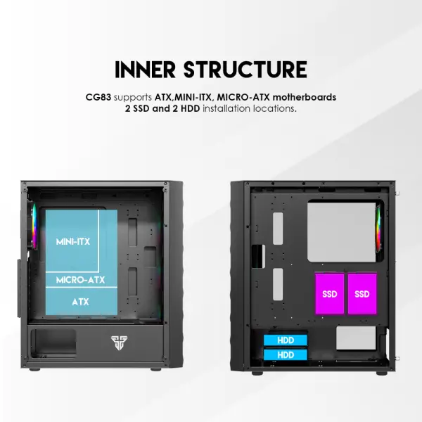 Kuciste Gaming Fantech CG83 Aero 2 crno