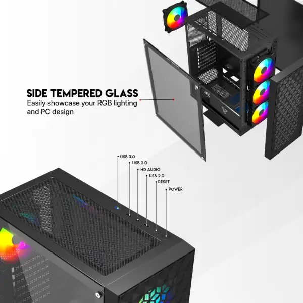 Kuciste Gaming Fantech CG83 Aero 2 crno