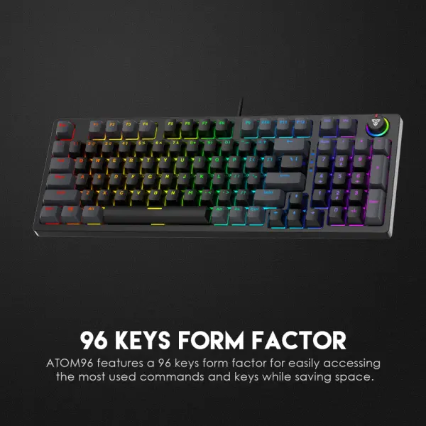 Tastatura Mehanicka Gaming Fantech MK890 RGB Atom 96 crna (Red switch)