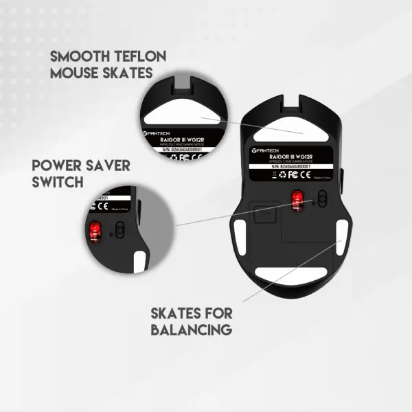 Mis Wireless Fantech WG12R raigor III crni