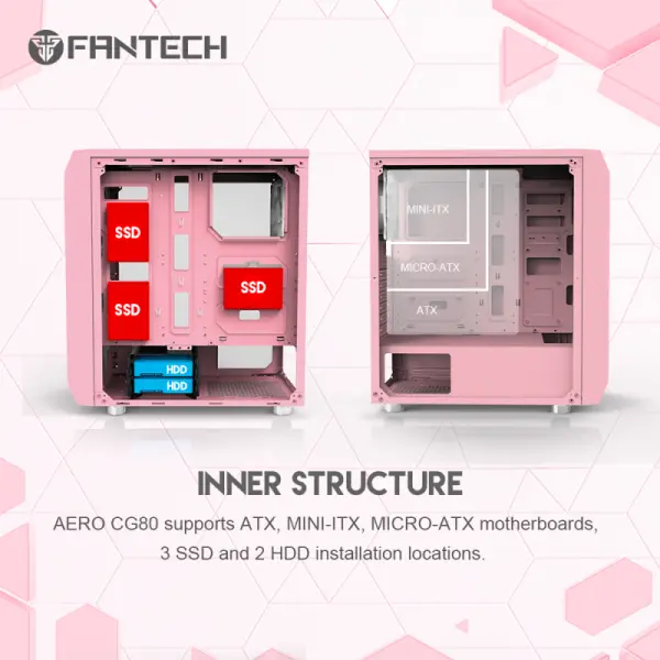 Kuciste Gaming Fantech CG80 Midi Sakura