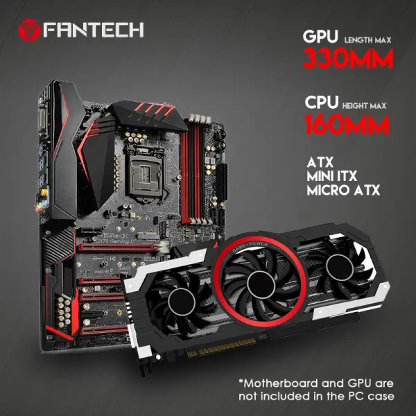 Kuciste Gaming Fantech CG80 Midi crno