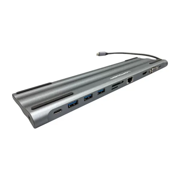 USB LC Power LC-HUB-C-MULTI-8  USB Type C HUB  RJ45& HDMI  Antracite/Black