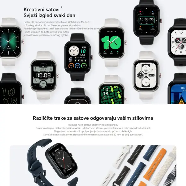 Smart watch Honor Choice 1,95\'' crni