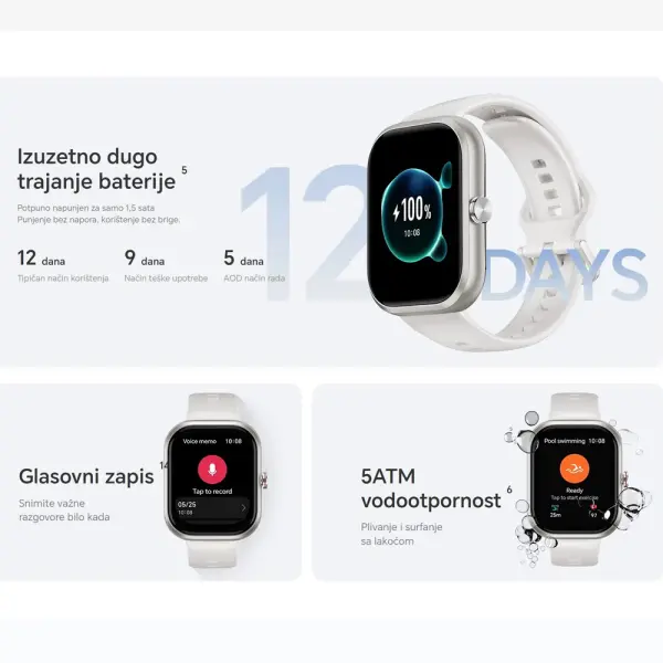 Smart watch Honor Choice 1,95\'' crni