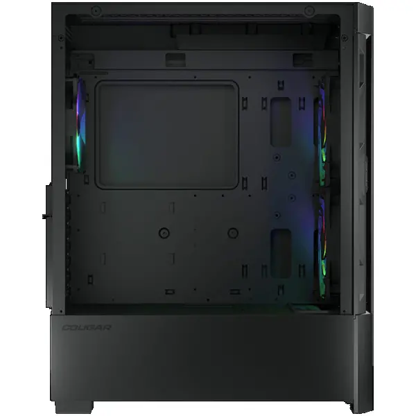 COUGAR | Duoface RGB Black | PC Case | Mid Tower  Airflow Front Panel  2 x 140mm & 1x 120mm ARGB Fans incl.  TG Left Panel ( CGR-5ZD1B-RGB 