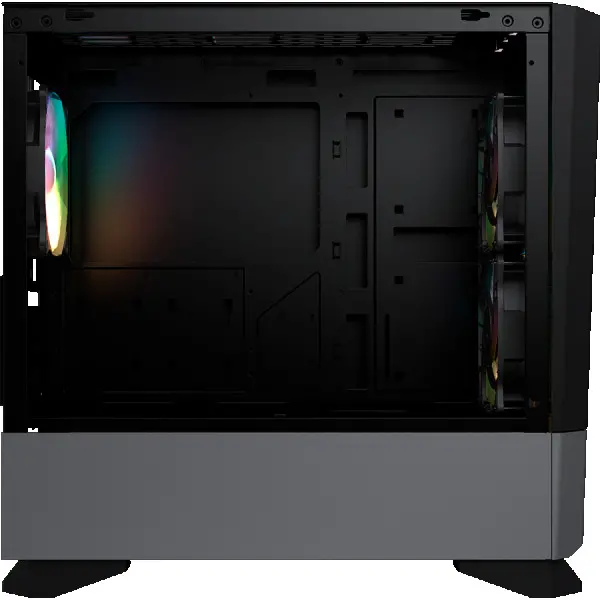 COUGAR | MG140 Air RGB Black | PC Case | Mini Tower  Air Vents Front Panel  3 x ARGB Fans  4mm TG Left Panel ( CGR-5JM8B-AIR-RGB ) 