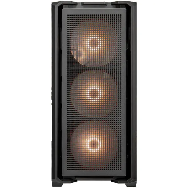 COUGAR | MX600 Black | PC Case | Mid Tower  Mesh Front Panel  3 x 140mm + 1 x 120mm Fans  Transparent Left Panel ( CGR-57C9B-RGB ) 