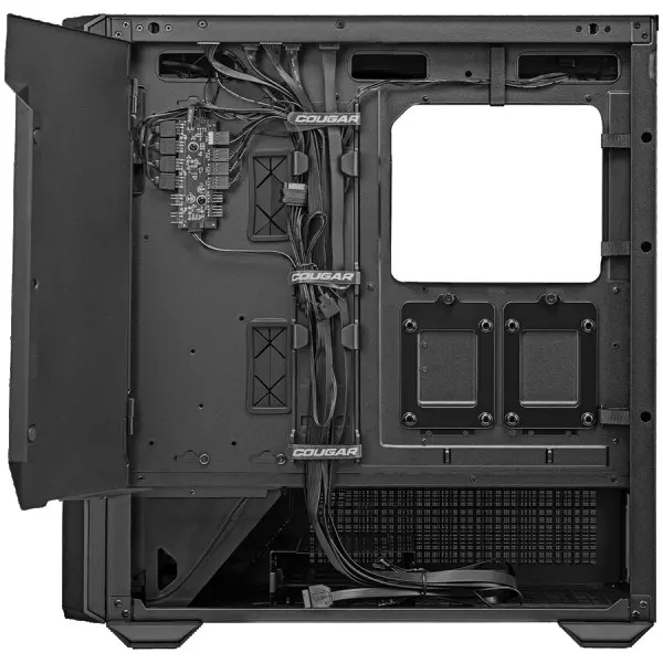 COUGAR | MX600 Black | PC Case | Mid Tower  Mesh Front Panel  3 x 140mm + 1 x 120mm Fans  Transparent Left Panel ( CGR-57C9B-RGB ) 