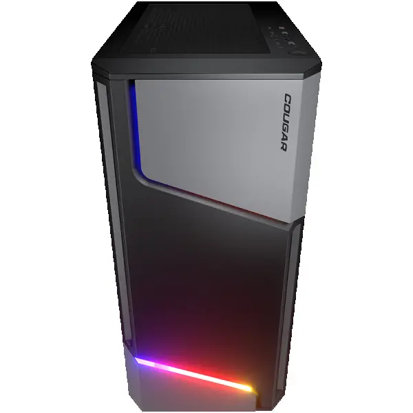 COUGAR | MX360 RGB | PC Case | Mid Tower  Metal Front Panel with ARGB strips  1 x ARGB Fan  TG Left Panel ( CGR-5CC6G-RGB ) 