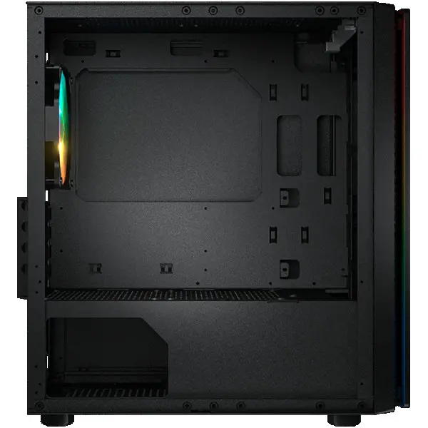 COUGAR | Purity RGB Black | PC Case | Mini Tower  TG Front Panel with ARGB strip  1 x ARGB Fan  3mm TG Left Panel ( CGR-5PC4B-RGB ) 