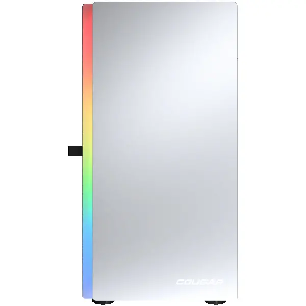 COUGAR | Purity RGB White | PC Case | Mini Tower  TG Front Panel with ARGB strip  1 x ARGB Fan  3mm TG Left Panel ( CGR-5PC4W-RGB ) 
