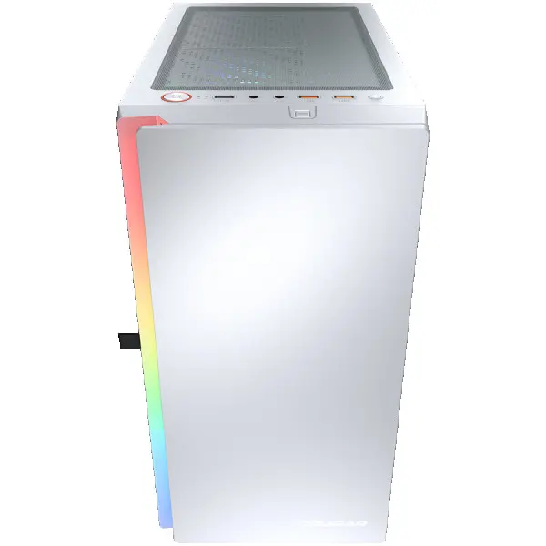 COUGAR | Purity RGB White | PC Case | Mini Tower  TG Front Panel with ARGB strip  1 x ARGB Fan  3mm TG Left Panel ( CGR-5PC4W-RGB ) 