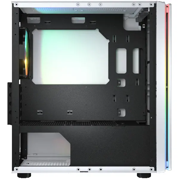COUGAR | Purity RGB White | PC Case | Mini Tower  TG Front Panel with ARGB strip  1 x ARGB Fan  3mm TG Left Panel ( CGR-5PC4W-RGB ) 
